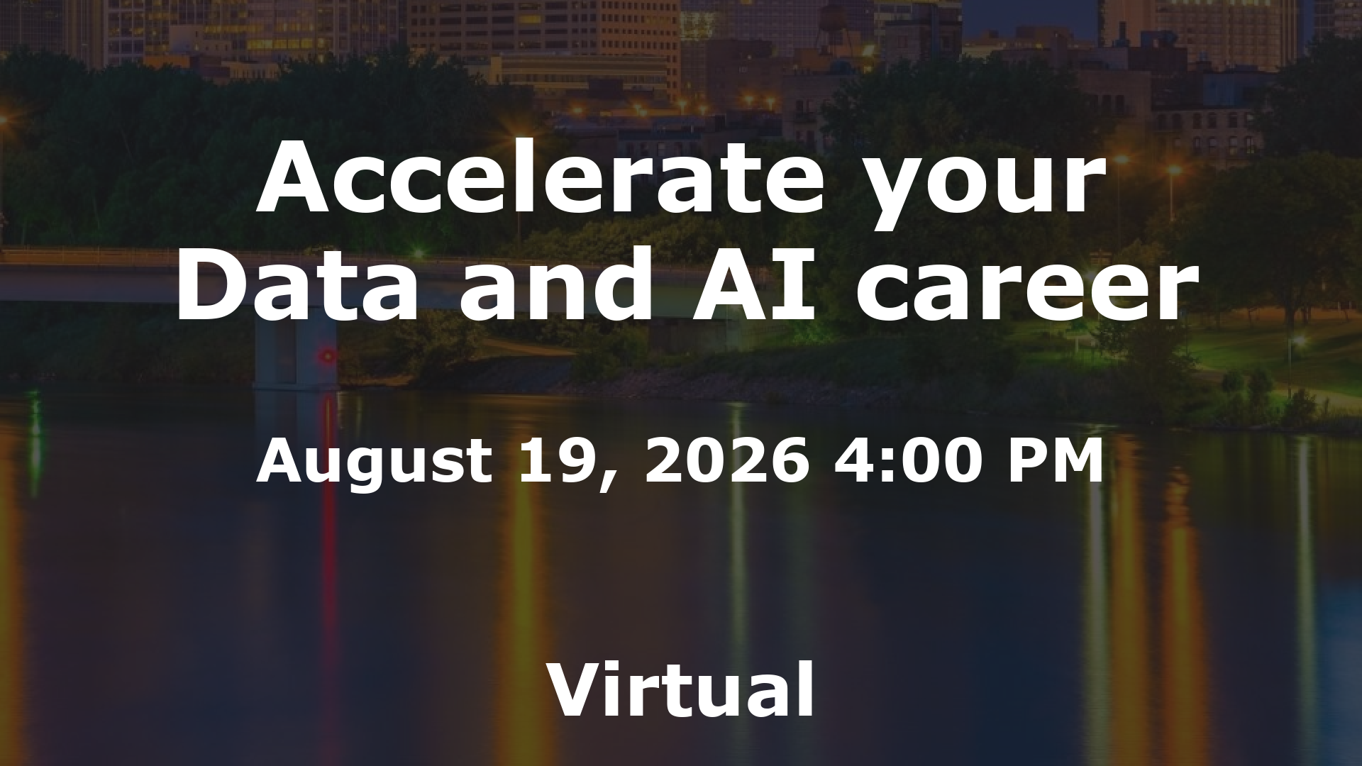 Accelerate your Data and AI career event image